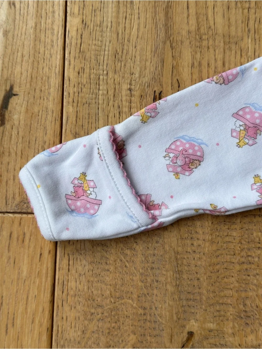 Magnolia Baby Pink Noah’s Ark Printed Footie size 3 Months